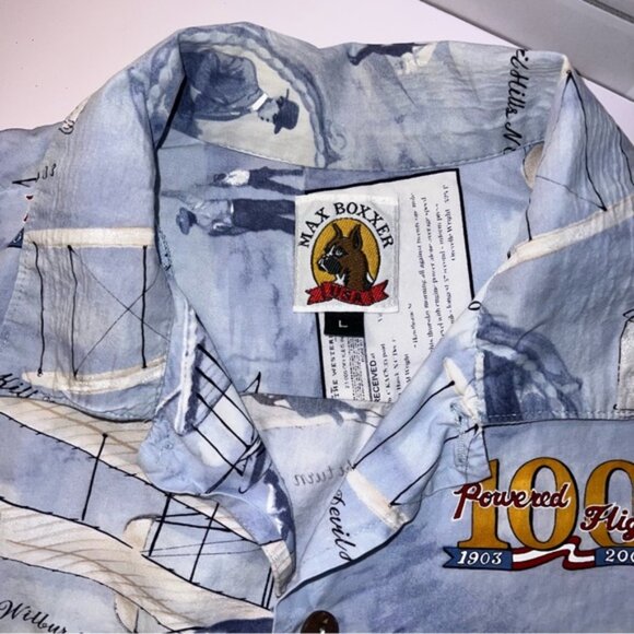 Max Boxxer Wright Brothers 100 Years of Powered Flight Shirt Sz L - Picture 3 of 4